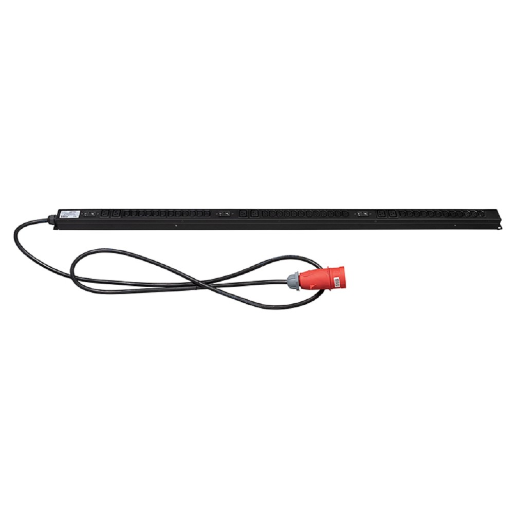 Cabeus PDU-16-3P-36C13-6C19-I309 Блок розеток для 19" шкафов, вертикальный, 6 розеток IEC 320 C19, 36 розеток IEC 320 C13, 3 фазы, 16А, автоматы защиты, металлический корпус, шнур с вилкой IEC309 3м