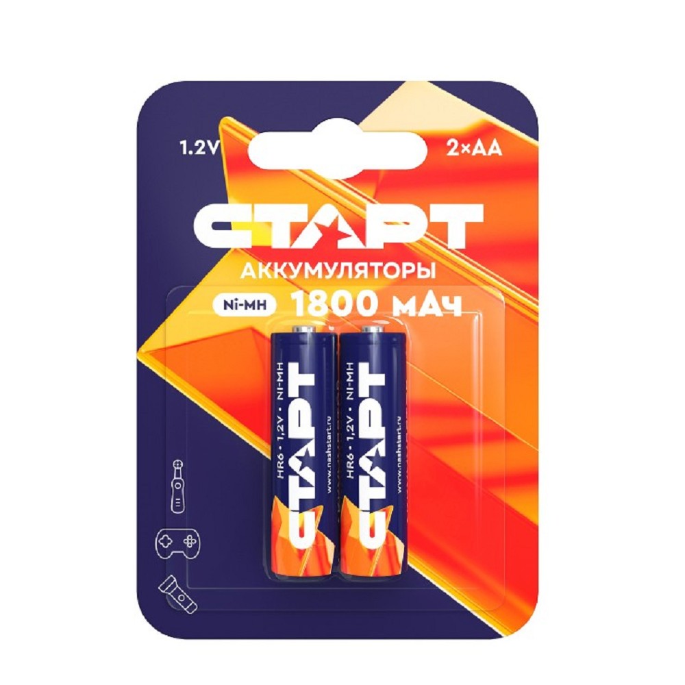 СТАРТ HR6 AA 1800mAh Ni-MH BL2 24/384 (2 шт. в уп-ке)
