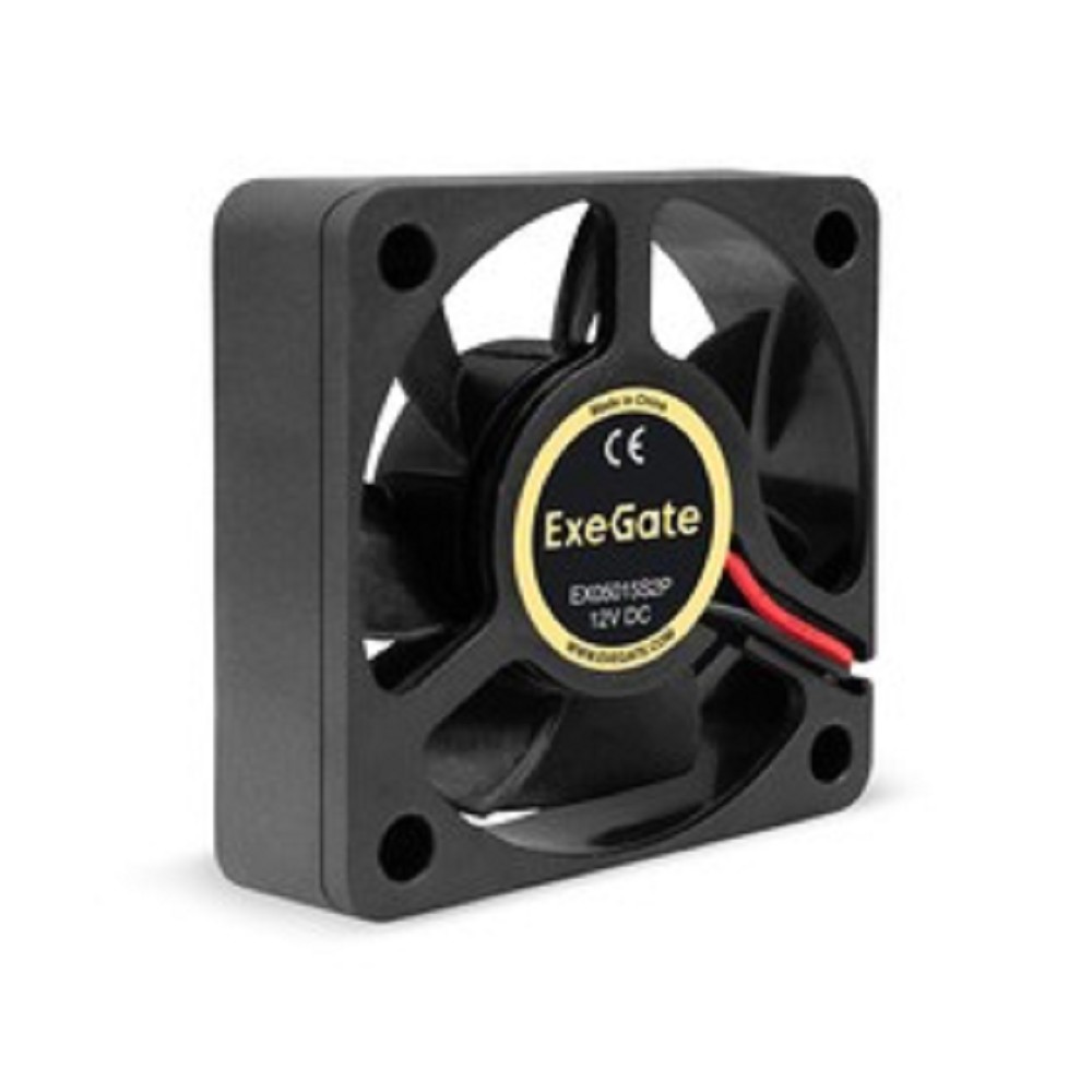 Exegate EX295221RUS Вентилятор 12В DC ExeGate EX05015S2P (50x50x15 мм, Sleeve bearing (подшипник скольжения), 2pin, 5500RPM, 30dBA)