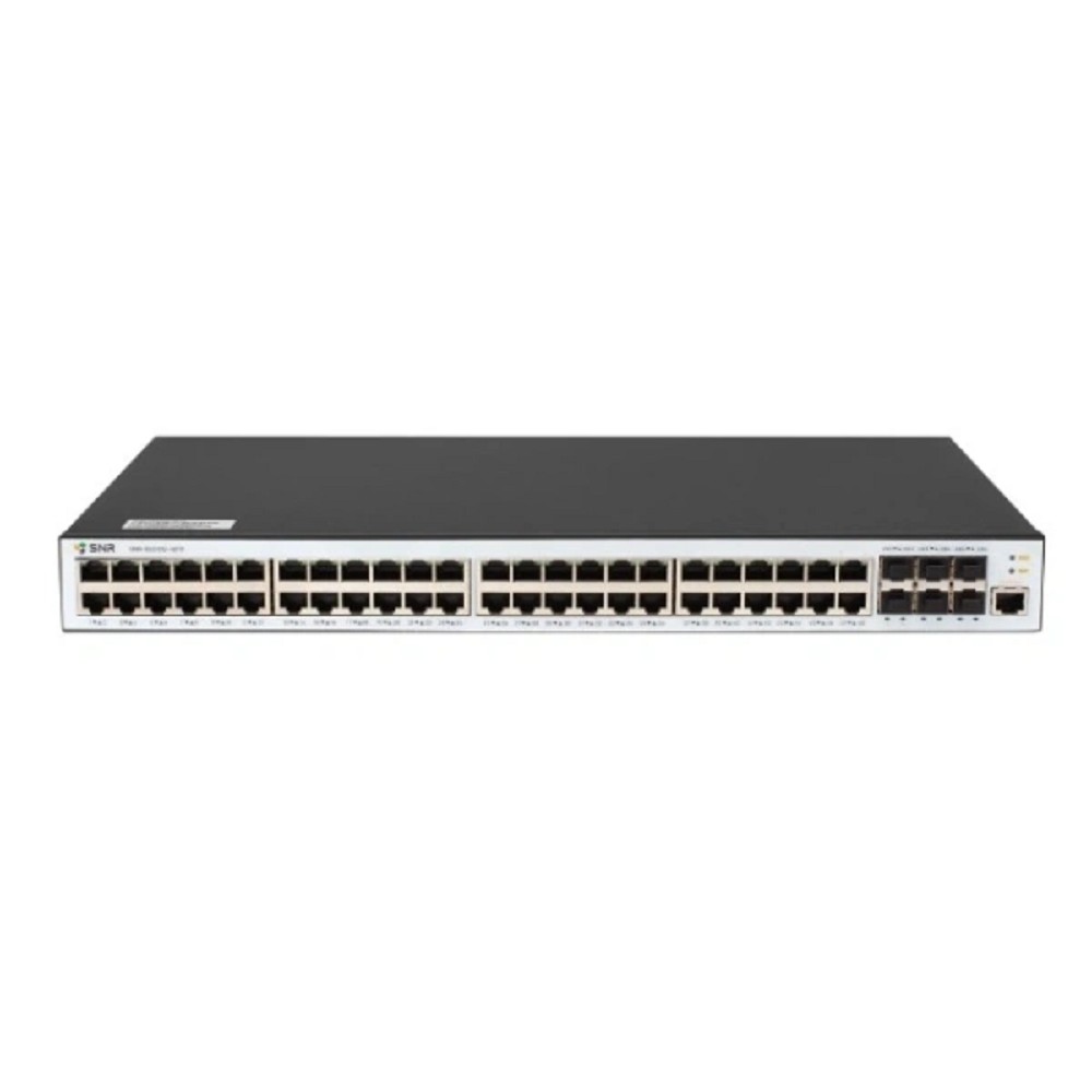 SNR SNR-S5310G-48TX Управляемый коммутатор уровня 2+, 48 портов 10/100/1000Base-T, 6 портов 1/10G SFP+, встроенный БП ~220V AC