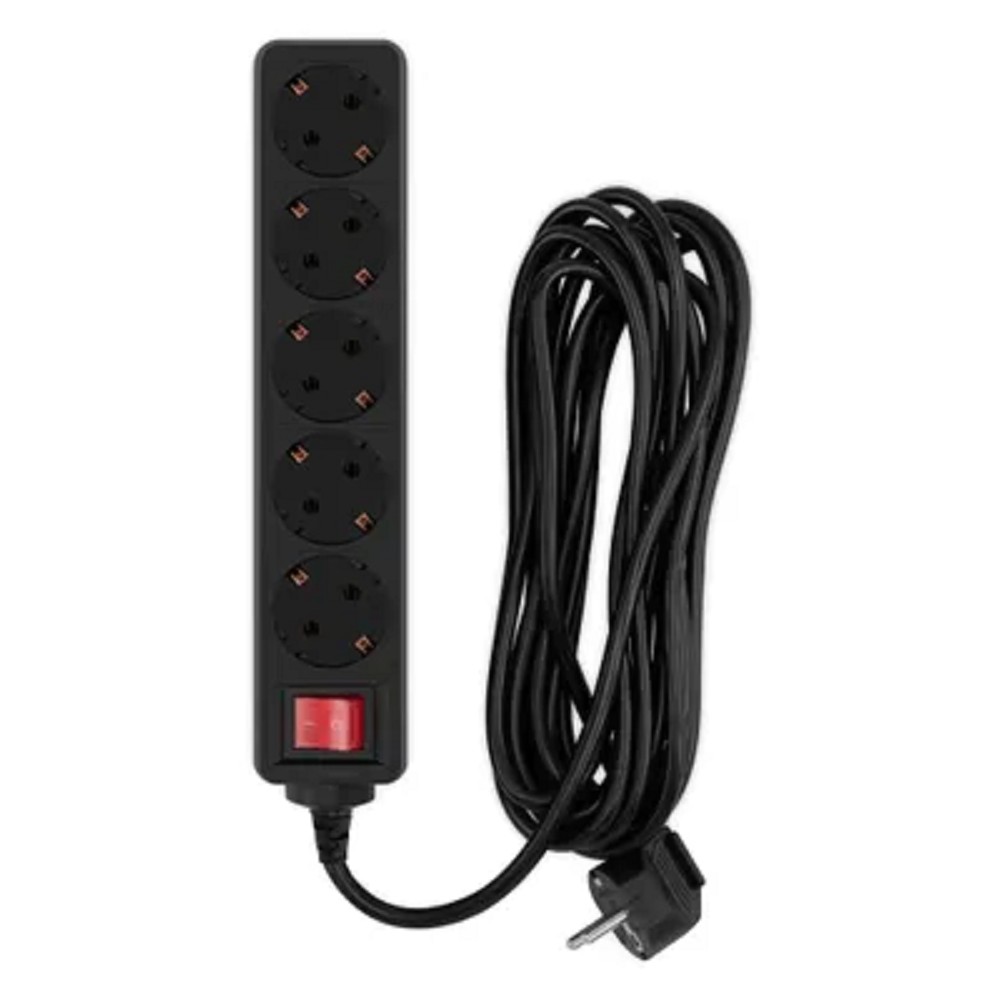 PC PET Сетевой фильтр AP01006-5-B 5м (5 розеток, EURO, EURO/RUS), черный {619895}