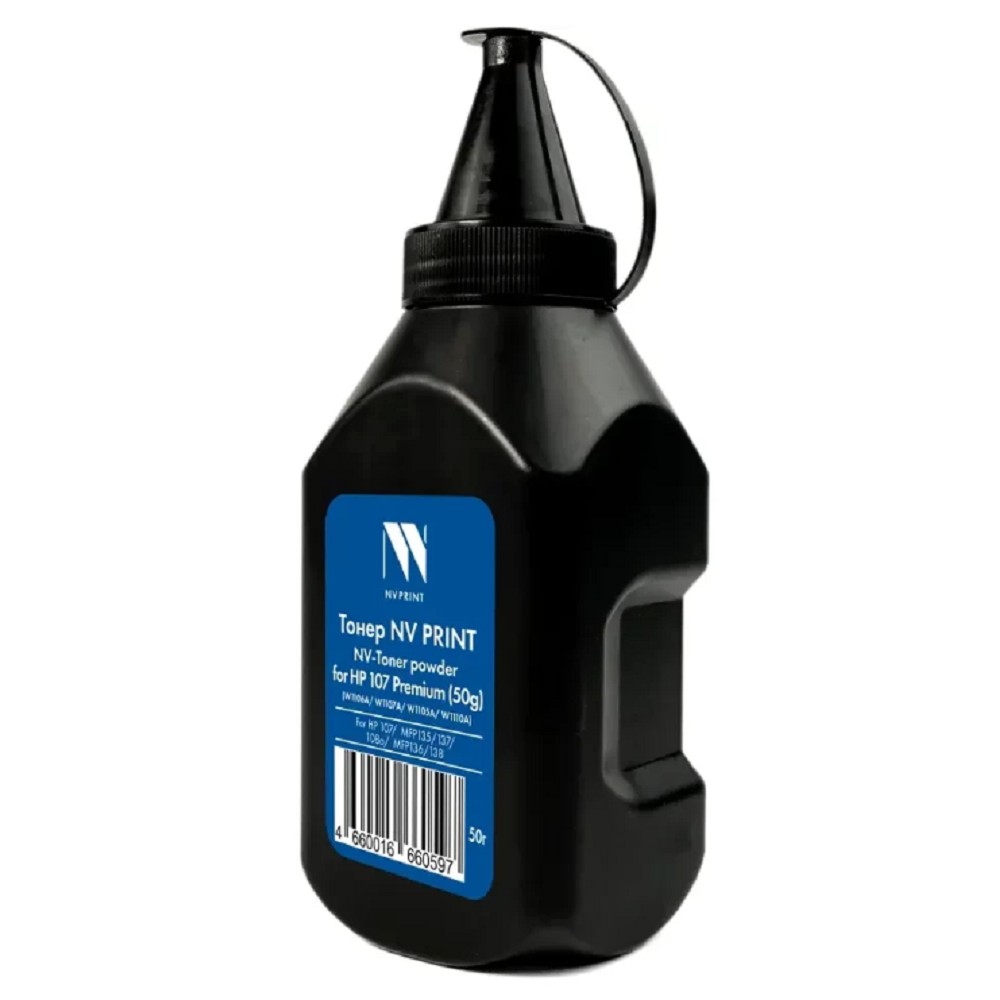 Тонер NVP для HP 107 Premium (W1106A, W1107A, W1105A, W1110A) (50г) совместимый