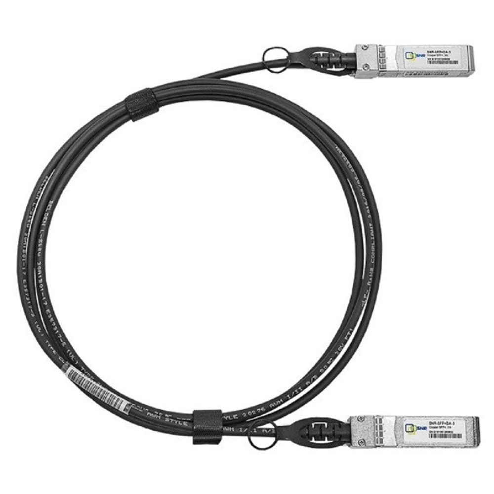 SNR SNR-SFP+DA-3 Direct Attached Twinax кабель, SFP+ 10GBASE, дальность до 3м, 30AWG.