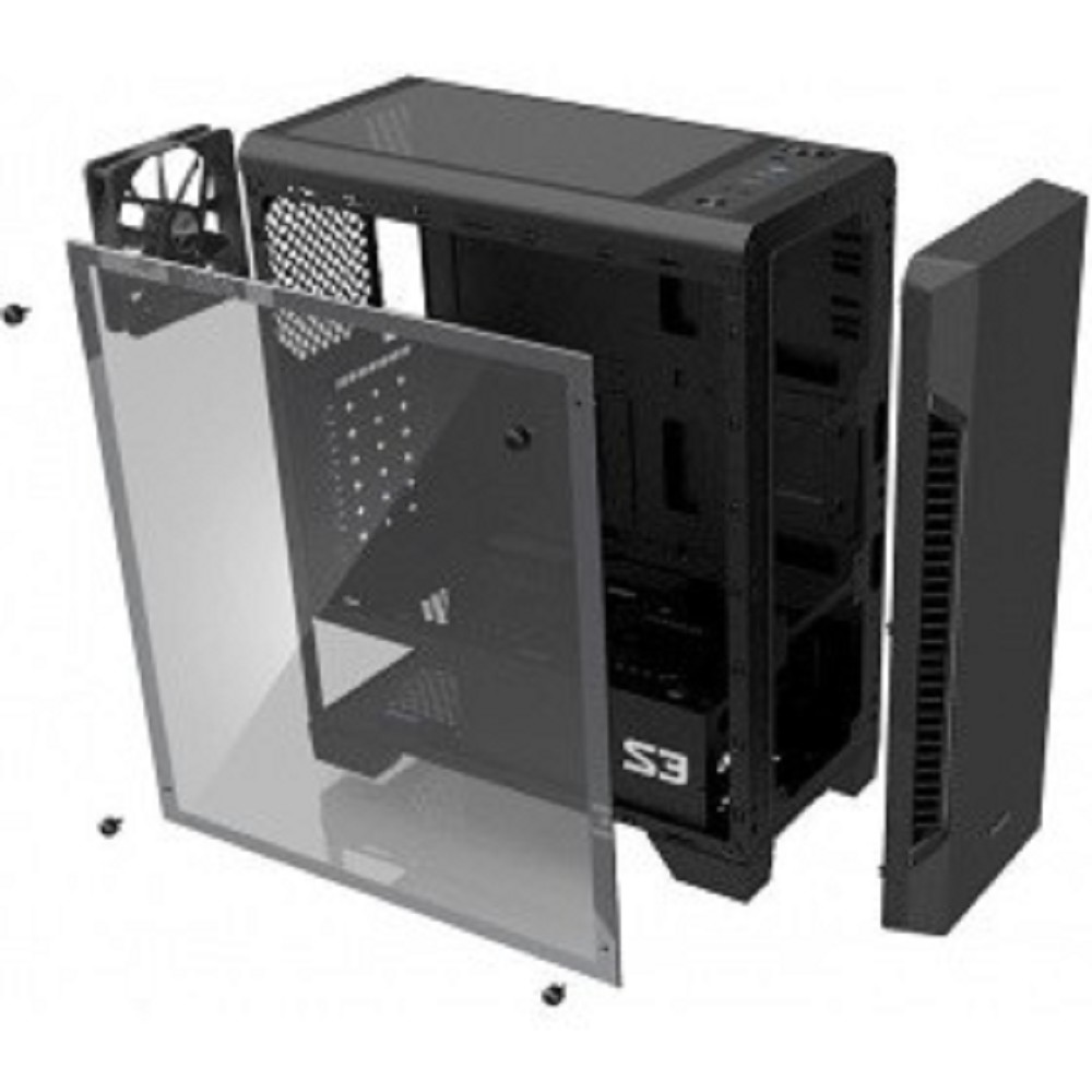 Zalman S3 черный без БП ATX 2xUSB2.0 1xUSB3.0 audio bott PSU