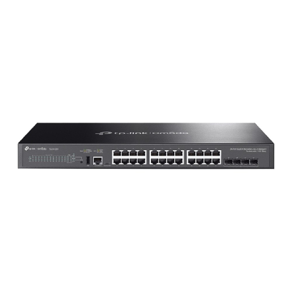 TP-Link SG5428X Omada 24-портовый гигабитный стекируемый управляемый коммутатор уровня L3 с 4 SFP+ слотами 10G