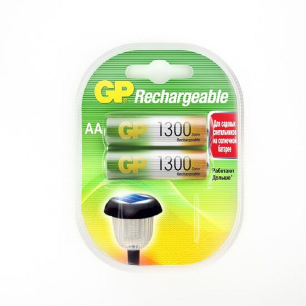 GP ReEnergy 130AAHC AA, емкость 1300 мАч(130AAHCRGY-2CRCB2) (2шт. в уп-ке)  аккумулятор