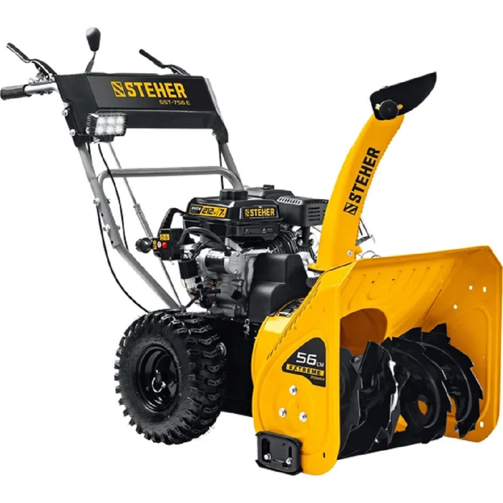 STEHER  56 см, бензиновый снегоуборщик с электростартером, EXTREM (GST-756E)