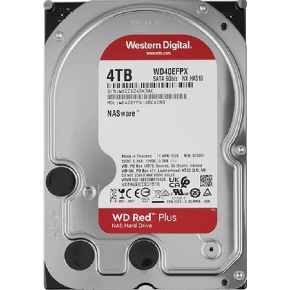 4TB WD Red Plus WD40EFPX 3.5" 5400 RPM 256MB SATA-III NAS Edition (замена WD40EFZX)