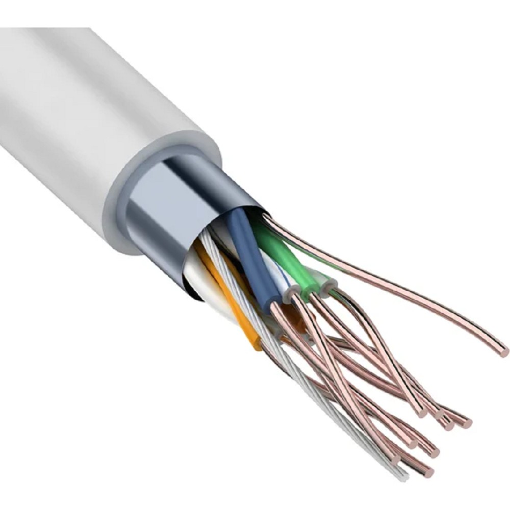 Rexant (01-0169-R) Кабель витая пара F/UTP, CAT 5e, ZH нг(А)-HF, 4PR, 24AWG, INDOOR, SOLID, серый, 305м, РФ