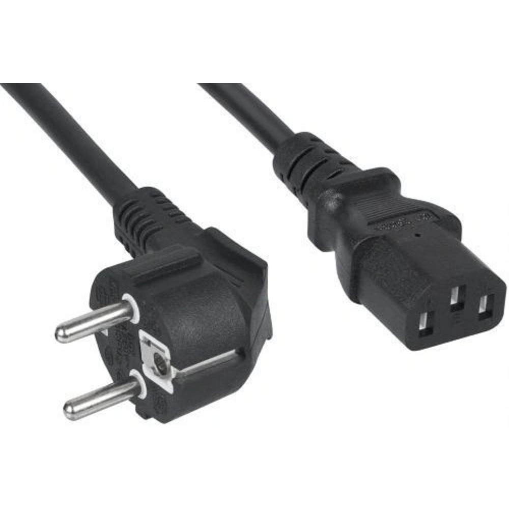 Кабель питания Filum FL-PC-SH90/C13-C2-1.8-BK ПВС-АП 3x1.5 CEE 7/7(Schuko) угловая - C13, 220/250В, 10А, чёрный, 1.8м (1005446)