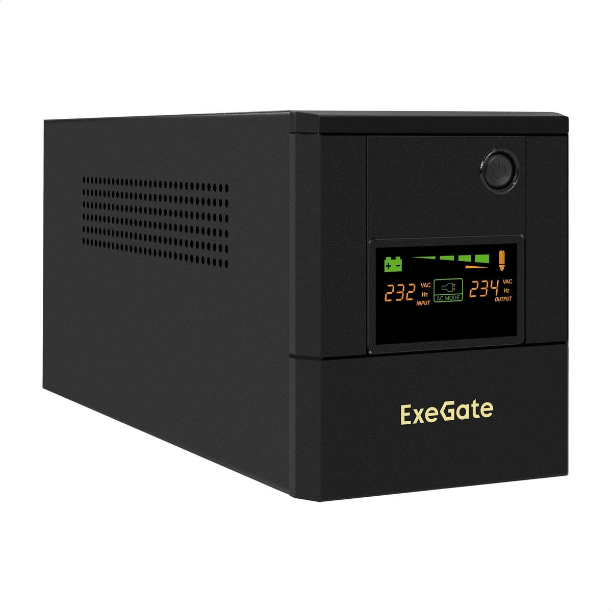 Exegate EX299824RUS ИБП ExeGate Smart LB-2000.LCD.AVR.8C13.USB (2000VA/1200W, цветной LCD, AVR, 8*C13, USB, батарея 12V 9Ah - 2 шт., металлический корпус, Black)