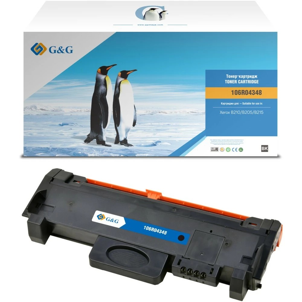Тонер-картридж G&amp;G,GG-106R04348  аналог Xerox 106R04348 3k с чипом GG-106R04348