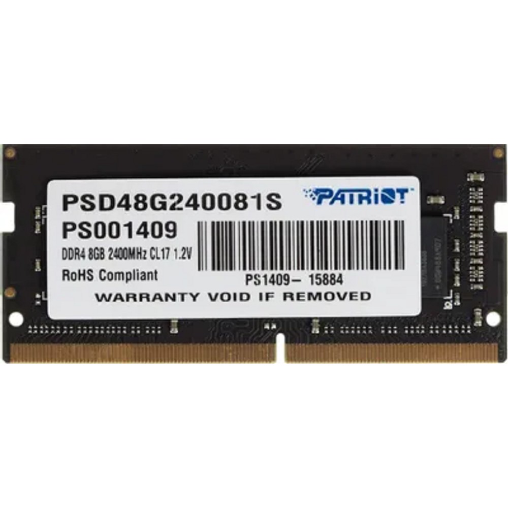 Patriot DDR4 SODIMM 8GB PSD48G240081S PC4-19200, 2400MHz