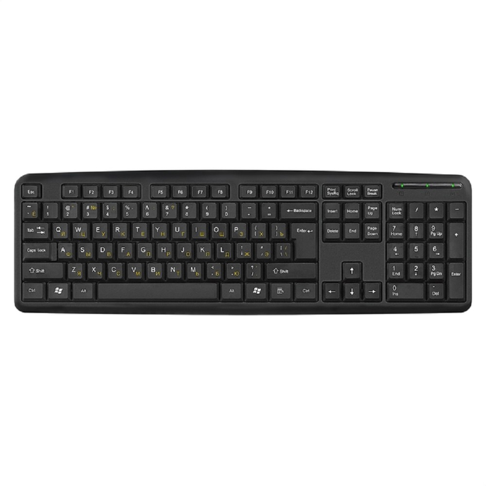 Exegate EX286178RUS Клавиатура Exegate LY-331L5 (USB, 104кл., Enter большой, шнур 2,55м, черная, OEM)