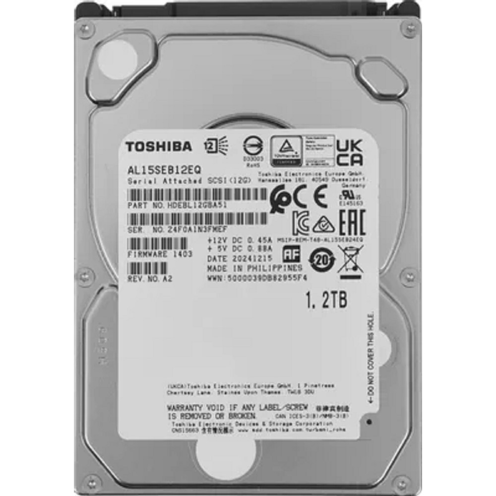 1.2TB Toshiba (AL15SEB12EQ) {SAS 12Gb/s, 10 000 rpm, 128Mb buffer, 2.5"}