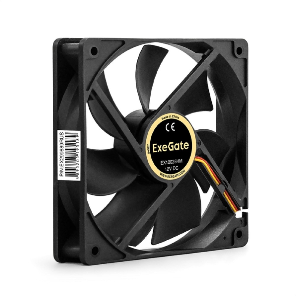 Exegate EX299889RUS Вентилятор 12В DC ExeGate EX12025HM (120x120x25 мм, (120x120x25 мм, Hydraulic bearing (гидродинамический), Molex, 1500RPM, 24dBA)