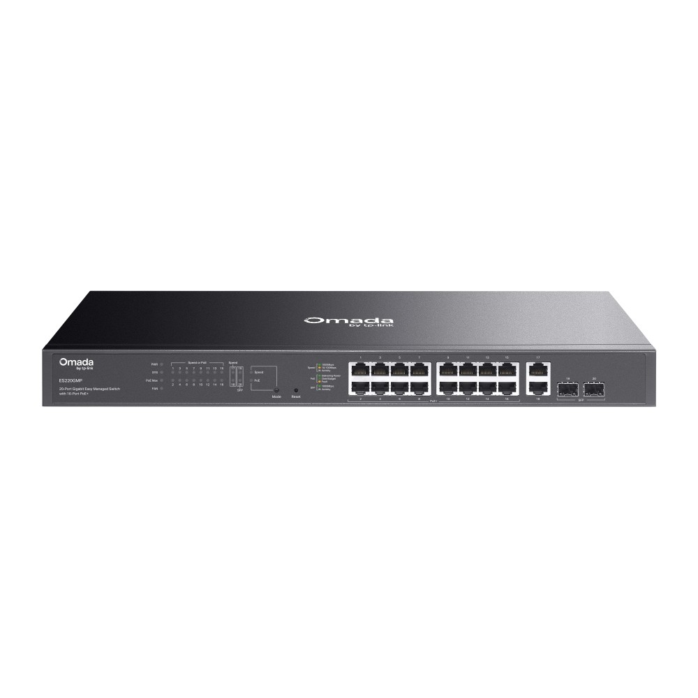 TP-Link ES220GMP Omada 20-портовый гигабитный Easy Managed коммутатор с 16 портами PoE+