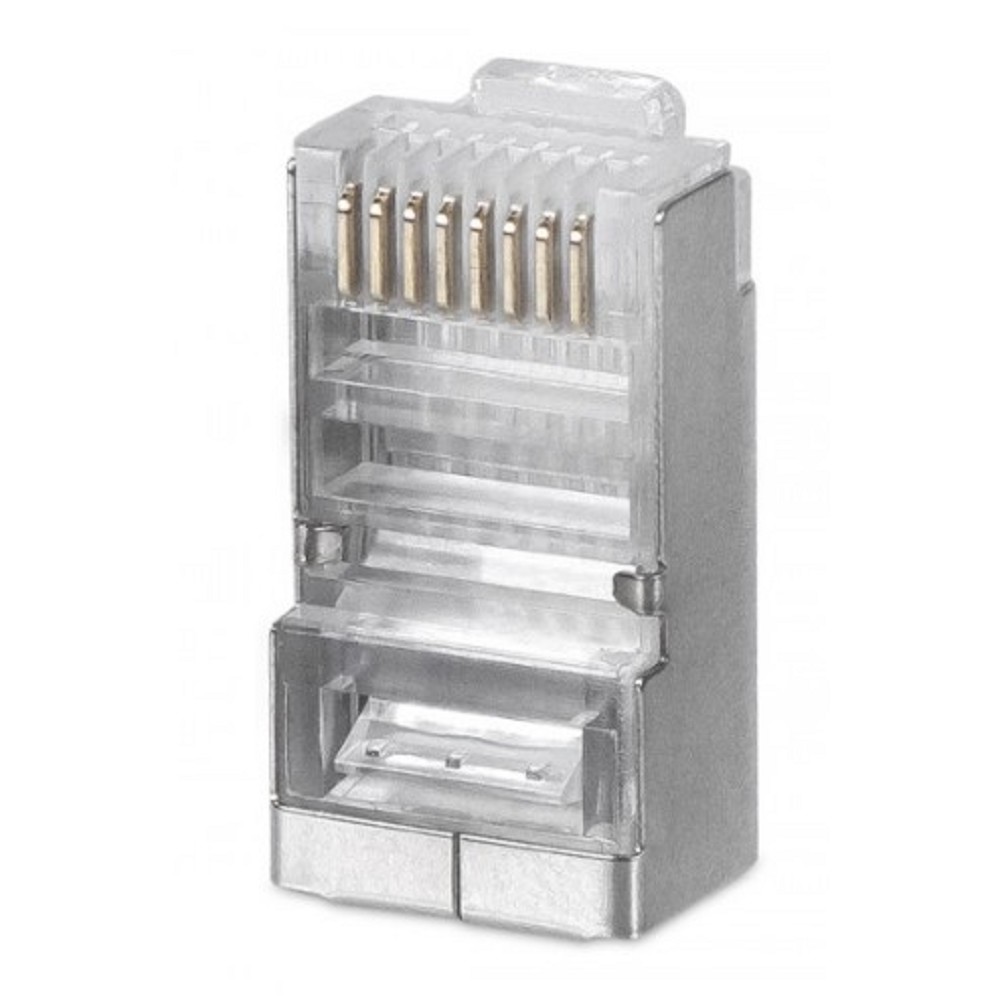 WRline Коннектор RJ-45 под витую пару, категория 5e, экранированный, универсальный (100 шт в упак) (WR-8P8C-5E-SH)