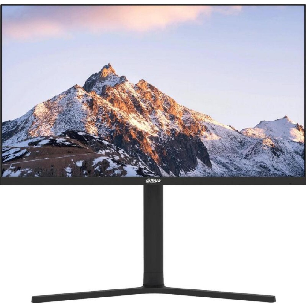 DAHUA DHI-LM24-B201A 23.8" FHD(1920x1080); IPS; LED подсветка; 250 кд/м2; Контраст 1000:1; 100Гц; время отклика 5 мс; VGAx1, HDMIx1, DPx1; VESA: 100*100 мм; 