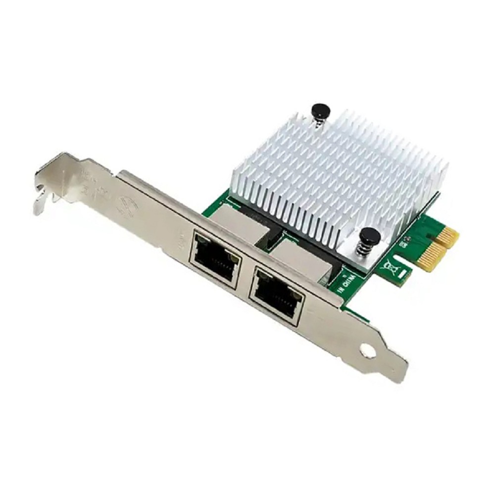 ORIENT XWT-R81L2PE, Сетевая карта PCI-Ex1 v1.1 2xRJ45 1GbE NIC, RTL8111F+ASM1182 chipset, 1 Гбит/с, 2 планки крепления (31231)