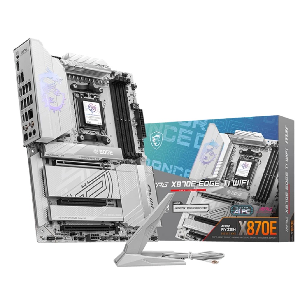 MSI MPG X870E EDGE TI WIFI {X870, AM5, 4*DDR5, 3*PCIEx16, 4*M.2, 3*TypeC, 5*USB3.2Gen2, 4*USB3.2Gen1, 4*USB2.0, 4*SATA3.0, 5G, 2*Type-C(DP), HDMI, ATX} RTL