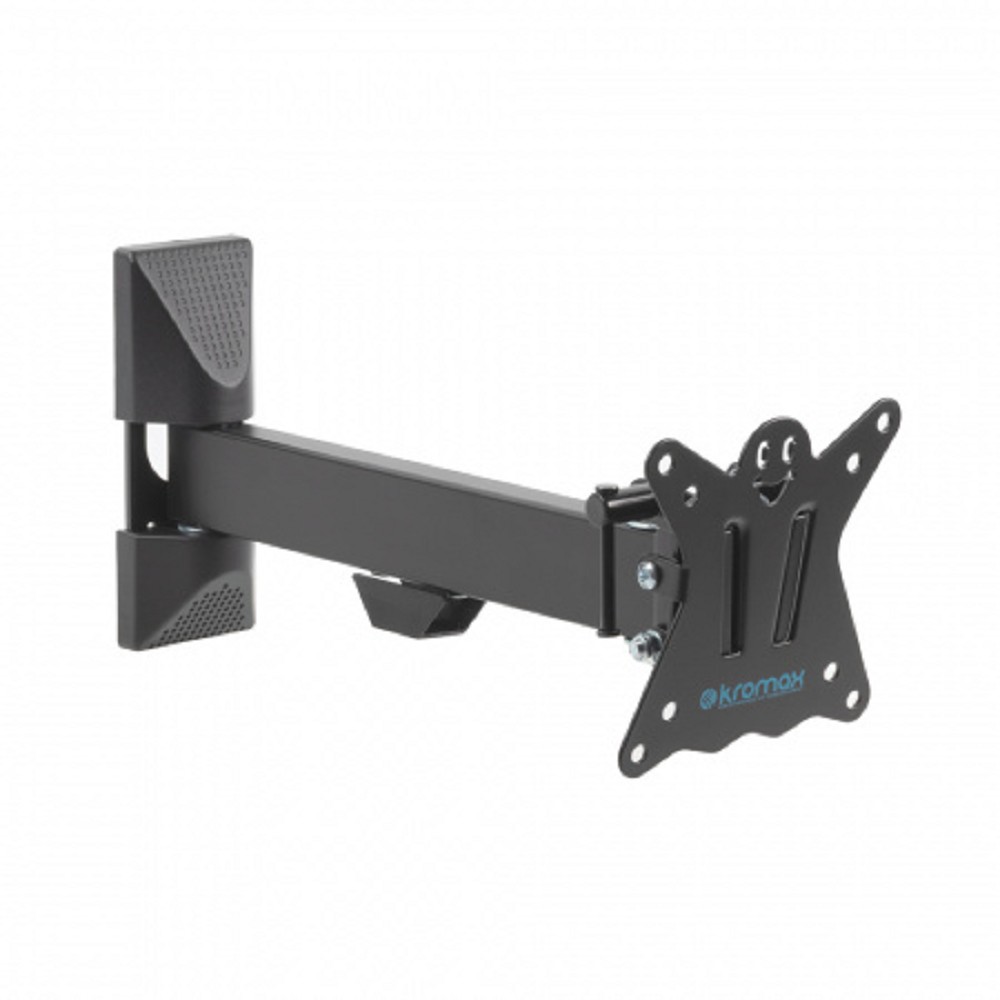 Kromax CASPER-103 black, Кр. стал. наст. для TV 10"-32", max 25 кг, 4 ст св., нак. +5°-15°, пов. 180°, от ст. 57-307 мм, max VESA 100x100 мм.