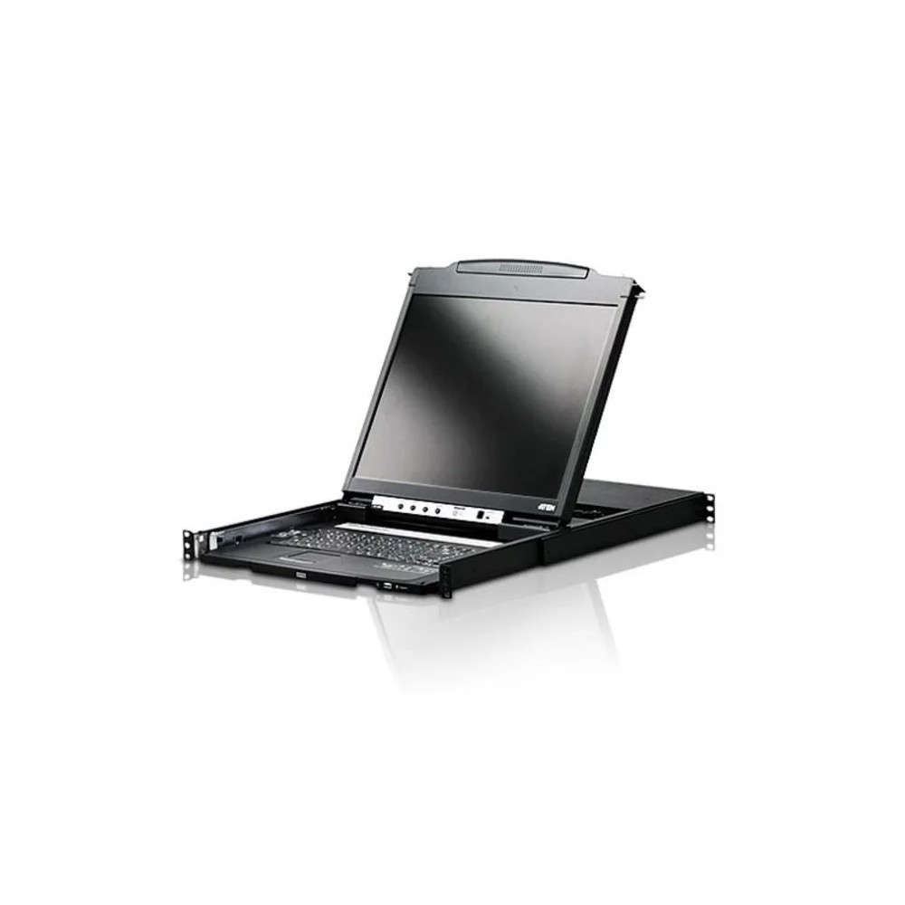 ATEN CL5800NR, Консоль управления, для KVM-переключателей, электрон., 19", SVGA+KBD+MOUSE PS/2;USB, с KVM-шнуром USB 1.8м, LCD экран 19", лат./рус. клав., (выход на вторую конс.;1280x1024 75Hz;DDC2B