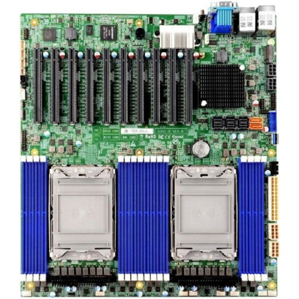 MB Gooxi G3DE-B-PK,  2x LGA 4189 Intel Gen3, 16xDDR4 ECC REG, 3xSFF8643, 6* PCI-E 4.0 x8, 4* PCI-E 4.0 x16, M.2 PCIe x4 2280, 2* SATA DOM, 2x1GbE LAN i350, IPMI, VGA, COM, 2*USB 3.0, E-ATX