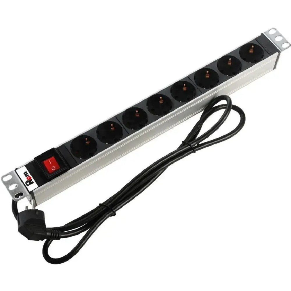 Повреждение упаковки REM Блок розеток Rem-16 с выкл., 8 Schuko, 16A, алюм., 19", шнур 1,8 м. ( R-16-8S-V-440-1.8)