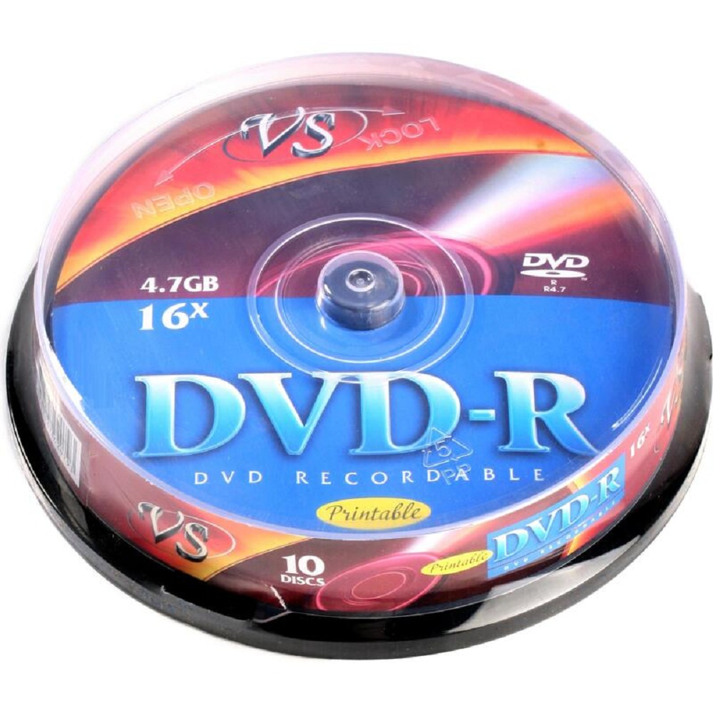 Диски DVD-R VS 4,7 GB 16x CB/10 Ink Print (620793)