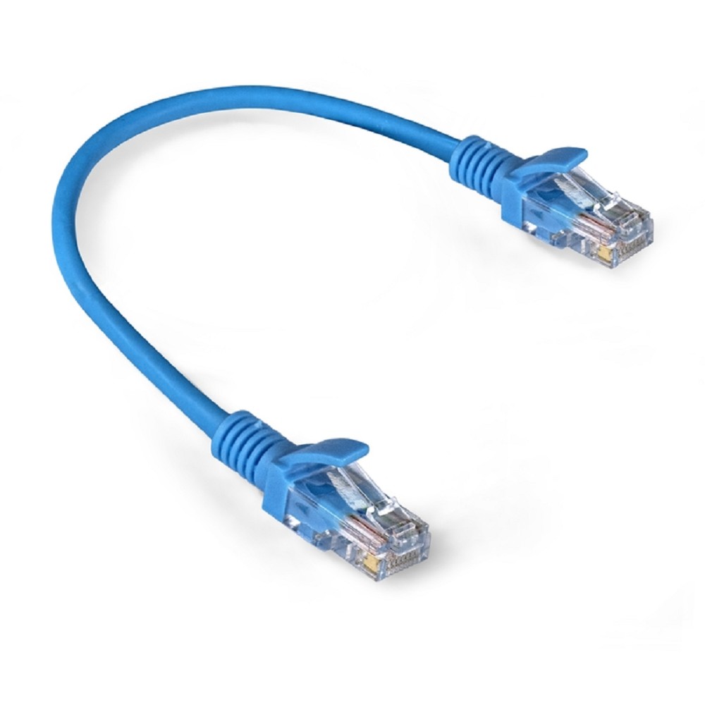 Exegate EX286371RUS Патч-корд LSZH UTP-RJ45-RJ45-5e-0,3M-LSZH-BL, UTP, cat.5e, 0.3м, синий