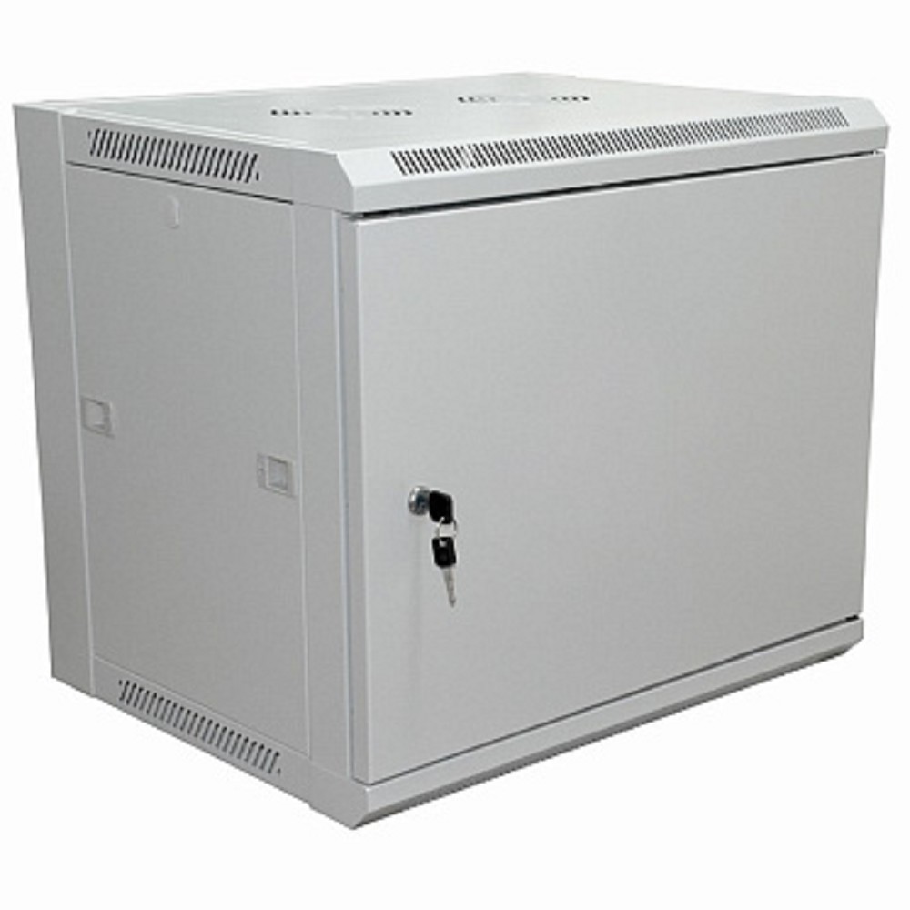 Rexant (04-2214) Шкаф настенный 19" 18U 600х450х964мм (ШхГхВ) - передняя дверь металл, боковые стенки съемные (разобранный) RAL 7035 PRO