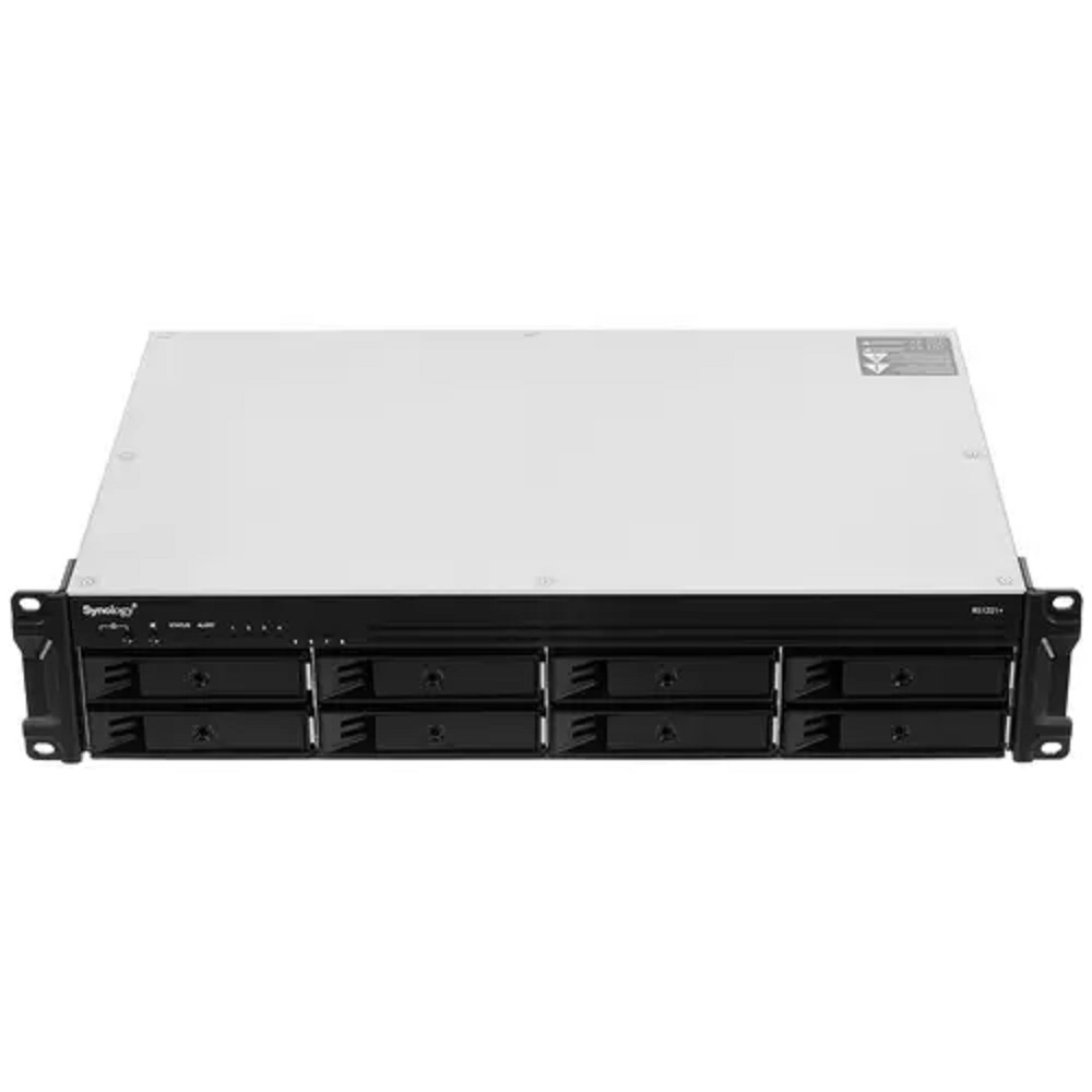 Synology RS1221+ Сетевое хранилище QC2.2GHzCPU/4GbDDR4(upto32)/RAID0,1,5,6,10/upto 8 hot plug HDDs SATA(3,5'or2,5')(upto 12 with RX418)/2xUSB3.2/1eSATA/iSCSI/4xGbE(+1Expslot)/2xIPcam(upto 40) 