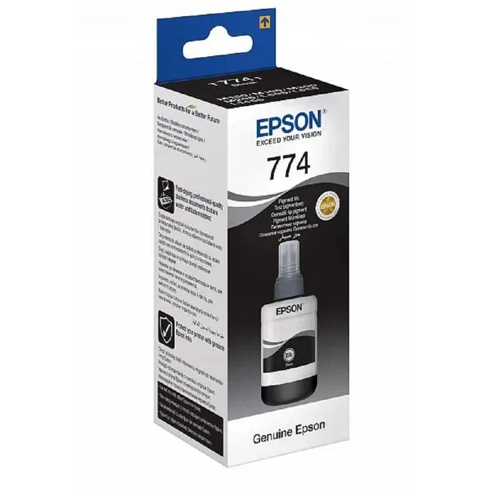 EPSON C13T77414A/C13T774198 Контейнер с черными чернилами M100, M200, M105, черный, 140мл.