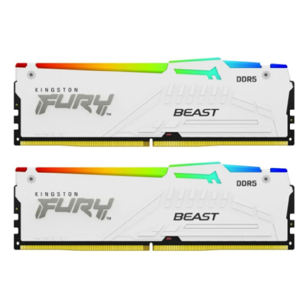 Kingston DDR5 DIMM 32GB 5600MT/s CL40 (Kit of 2) FURY Beast White RGB XMP KF556C40BWAK2-32