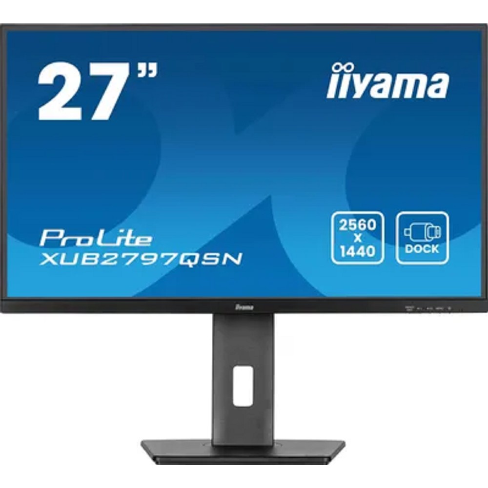 LCD IIYAMA 27" XUB2797QSN-B2 черный {IPS 2560x1440 100Hz 1ms 300cd HDMI DisplayPort(in+out) USB3.2 USB-C3.2(65W) USB-C3.2(15W) RJ-45 2x2W HAS Pivot}