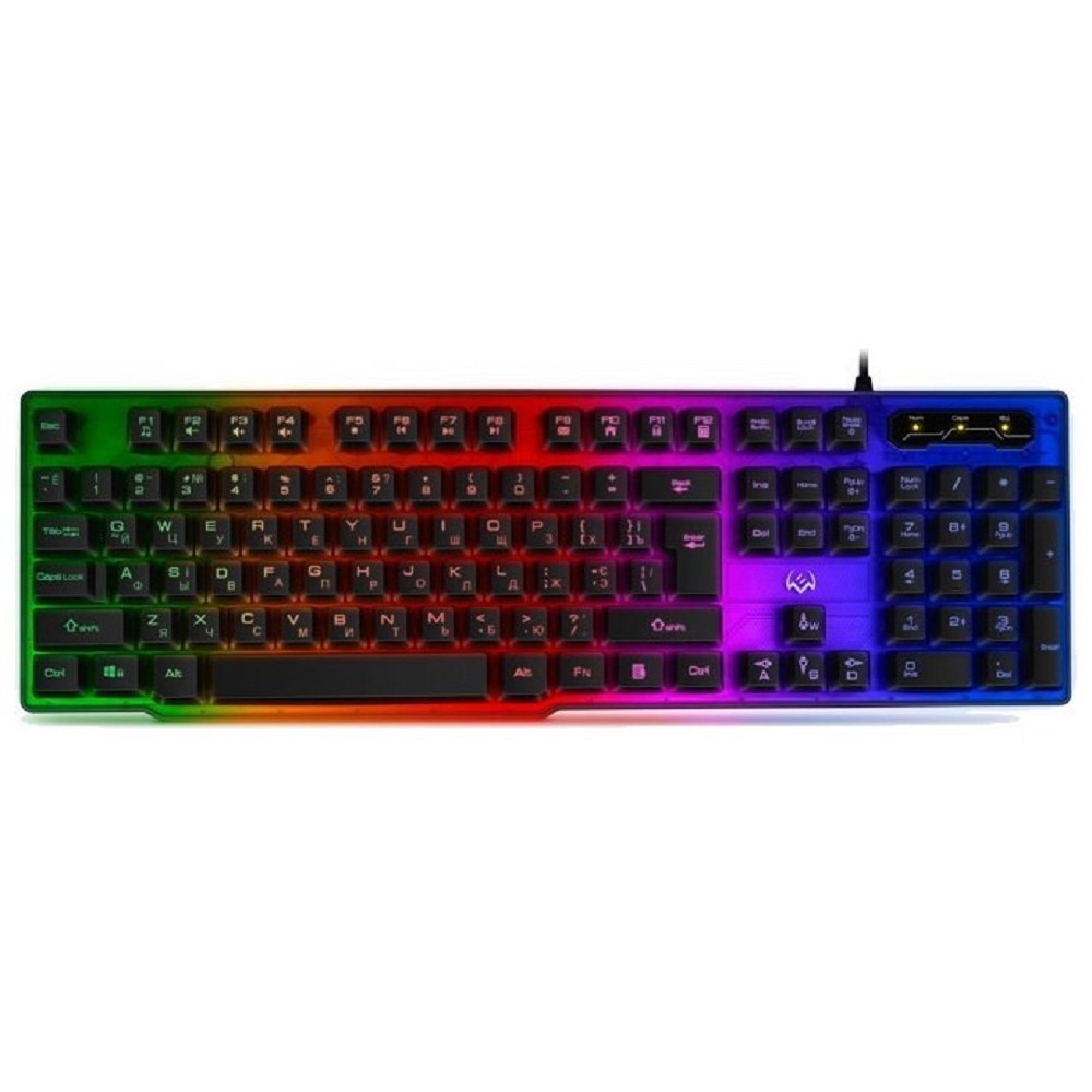 Игровая клавиатура Sven KB-G8500 (104 кл, 12 Fn  функций, прозрач. корп.,подсв, мет. основание )