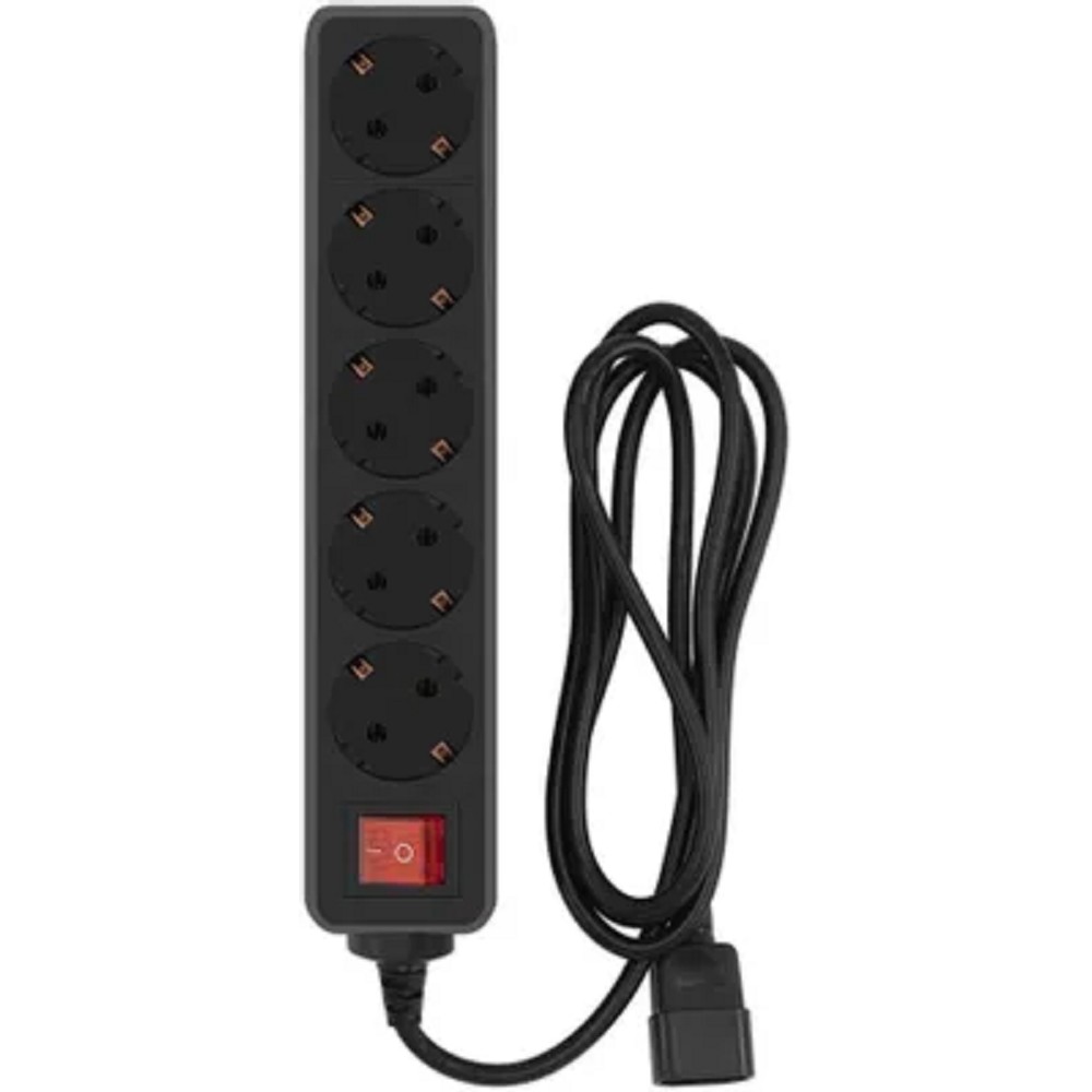 PC PET Сетевой фильтр AP01006-E-B 1.8м (5 розеток, входн.вилка IEC 320,выход.роз.EURO/RUS), черный {619892}