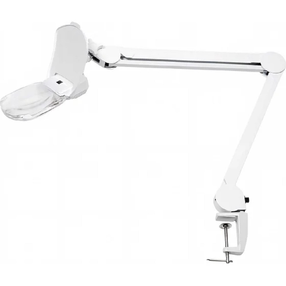 Rexant 31-0565 Лупа на струбцине  , квадратная 3D+20D, с подсветкой 6 LED, серия EXPERT, белая