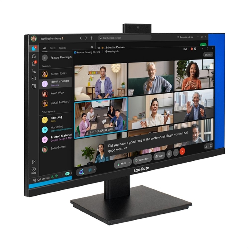 LCD ExeGate 23.8" EA2400A SuperView {IPS 1920x1080 75Hz 5ms 16:9 250cd 1000:1 178/178 D-Sub HDMI webcam AudioOut} [EX298879RUS]