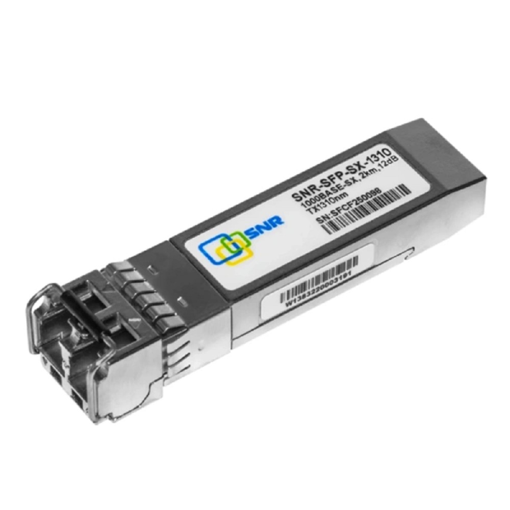 SNR SNR-SFP-SX-1310 Двухволоконный модуль , SFP 1000Base-SX, разъем LC, рабочая длина волны1310нм, дальность до 2км (12dB), с поддержкой функции DDM