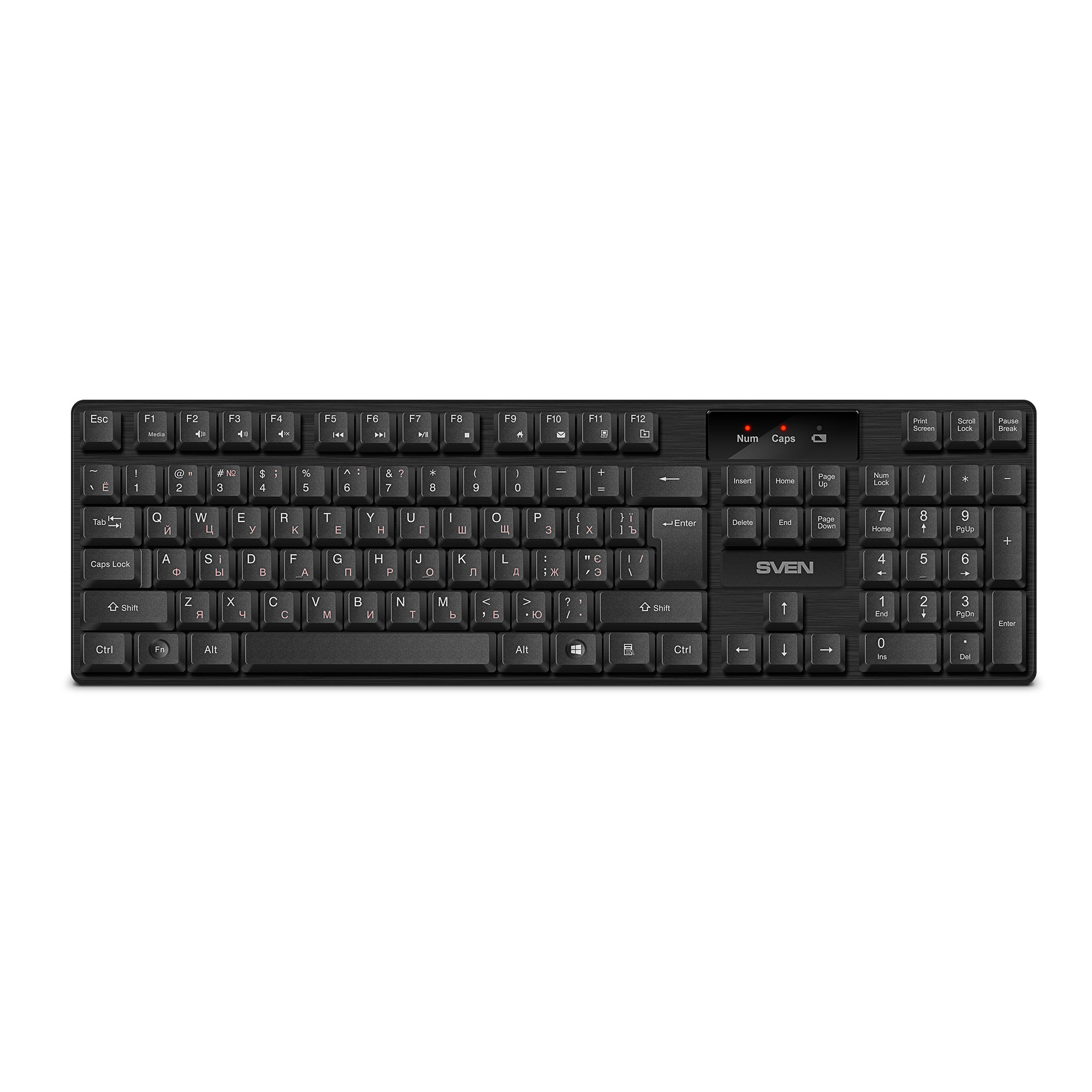 Беспроводная клавиатура Sven KB-C2300W чёрная (104кл.) 