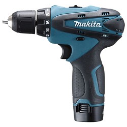Makita DF330DWE Дрель аккумуляторная [DF330DWE] {10.8В,2х1.3Ач Li-ion,БЗП-10мм,0-350\1300об\м,24\14Нм,1кг,чем}
