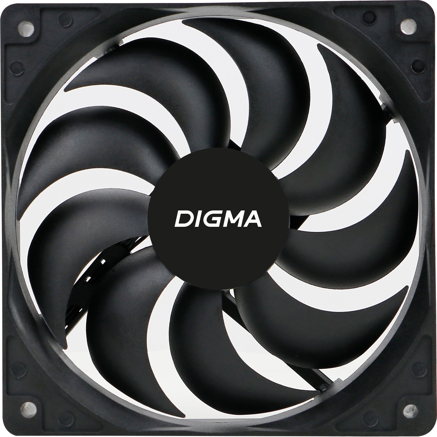 Вентилятор Digma DFAN-120-9 120мм черный 3-pin 4-pin (Molex)Ret