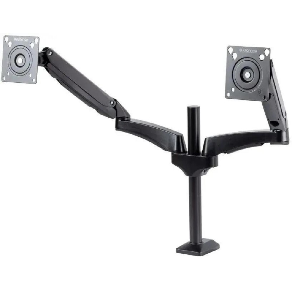 Kromax OFFICE-12 черный  Настольный кронштейн для двух мониторов 15"-32" (до 2х6кг)
