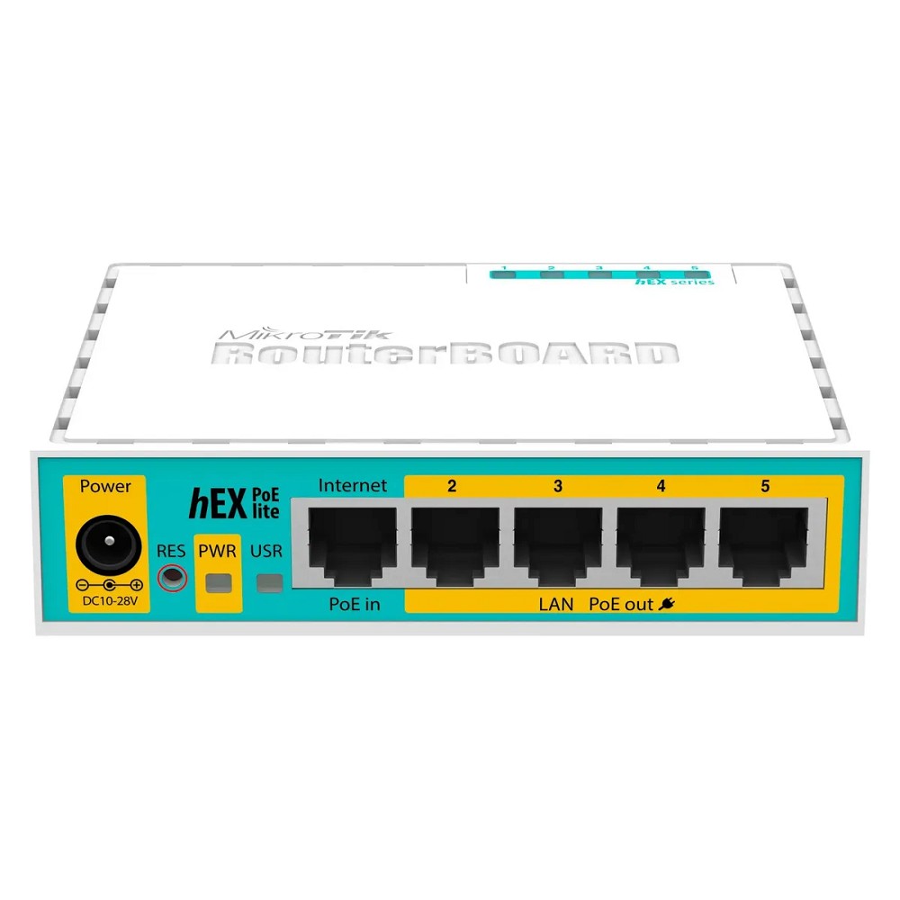 MikroTik RB750UPr2 Маршрутизатор проводной, hEX PoE lite, 5-портовый 100-Мбитный  с поддержкой PoE на 4-х портах 5x Ethernet, раздача PoE, 650 МГц ЦП, 64 МБ 