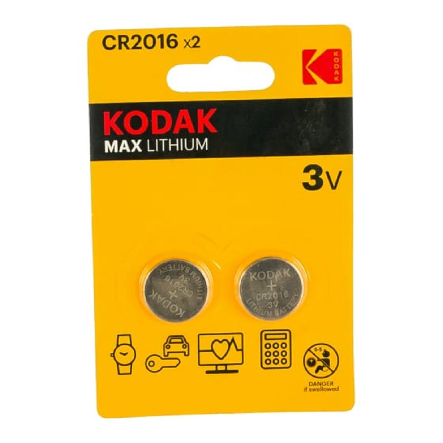 Kodak CR2016-2Bl Max Lithium (60/240/43200) (2 шт. в уп-ке)