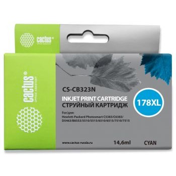 Cactus CB323 (CS-CB323N(CS-CB323)) Картридж №178XL для HP PS B8553/C5383/C6383/D5463/5510 (синий) 