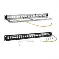 Патч-панель наборная Lanmaster TWT-PP24OK-STP 19" 1U 24xRJ45 FTP