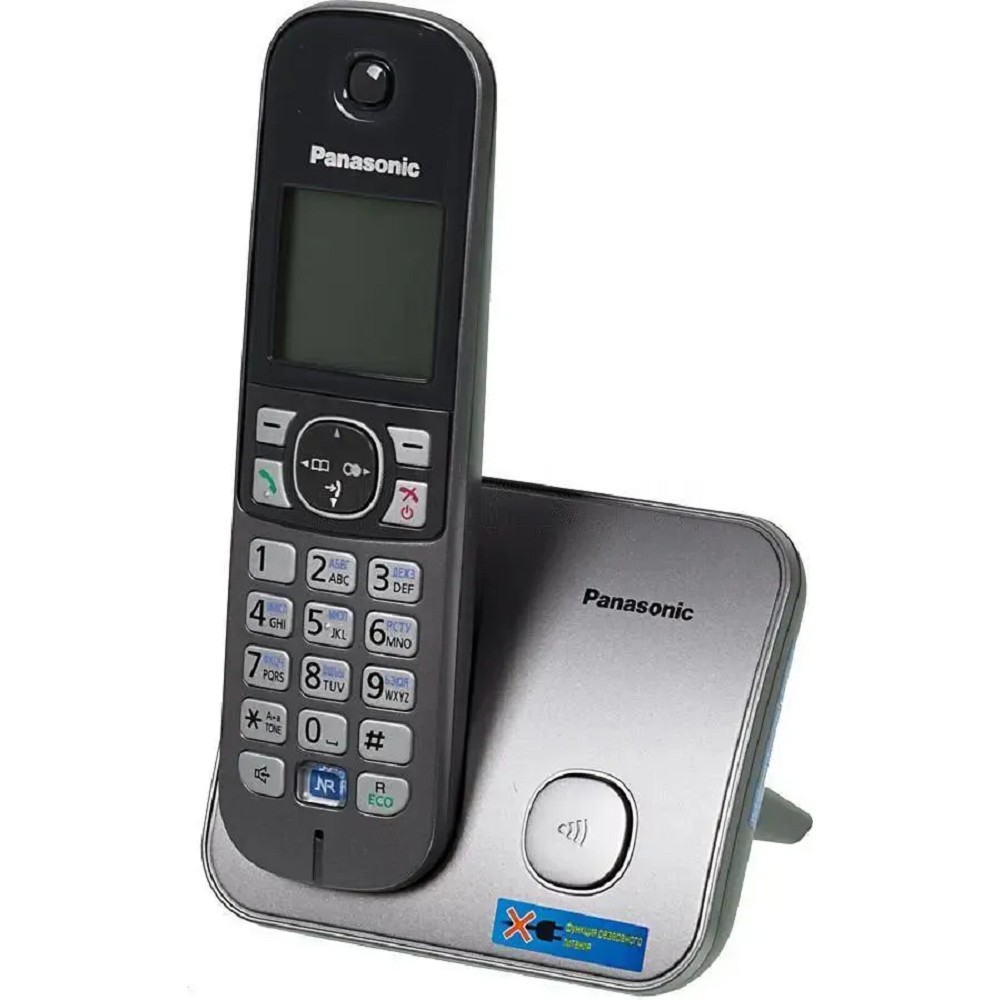 Panasonic KX-TG6811RUM (серебристый) {Беспроводной DECT,40 мелодий,телефонный справочник 120 зап.}